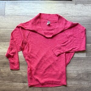 We The Free Off-the-Shoulder Pink Sweater